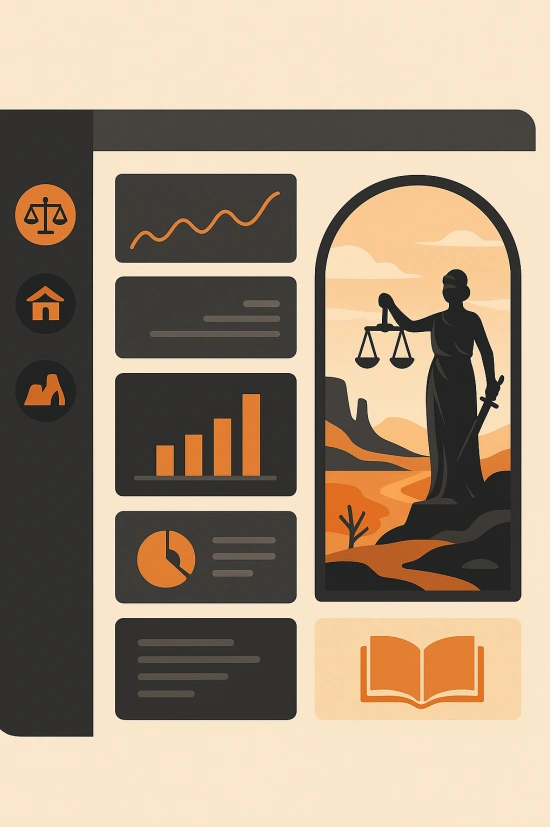 Custom legal dashboard interface for transparency and communication